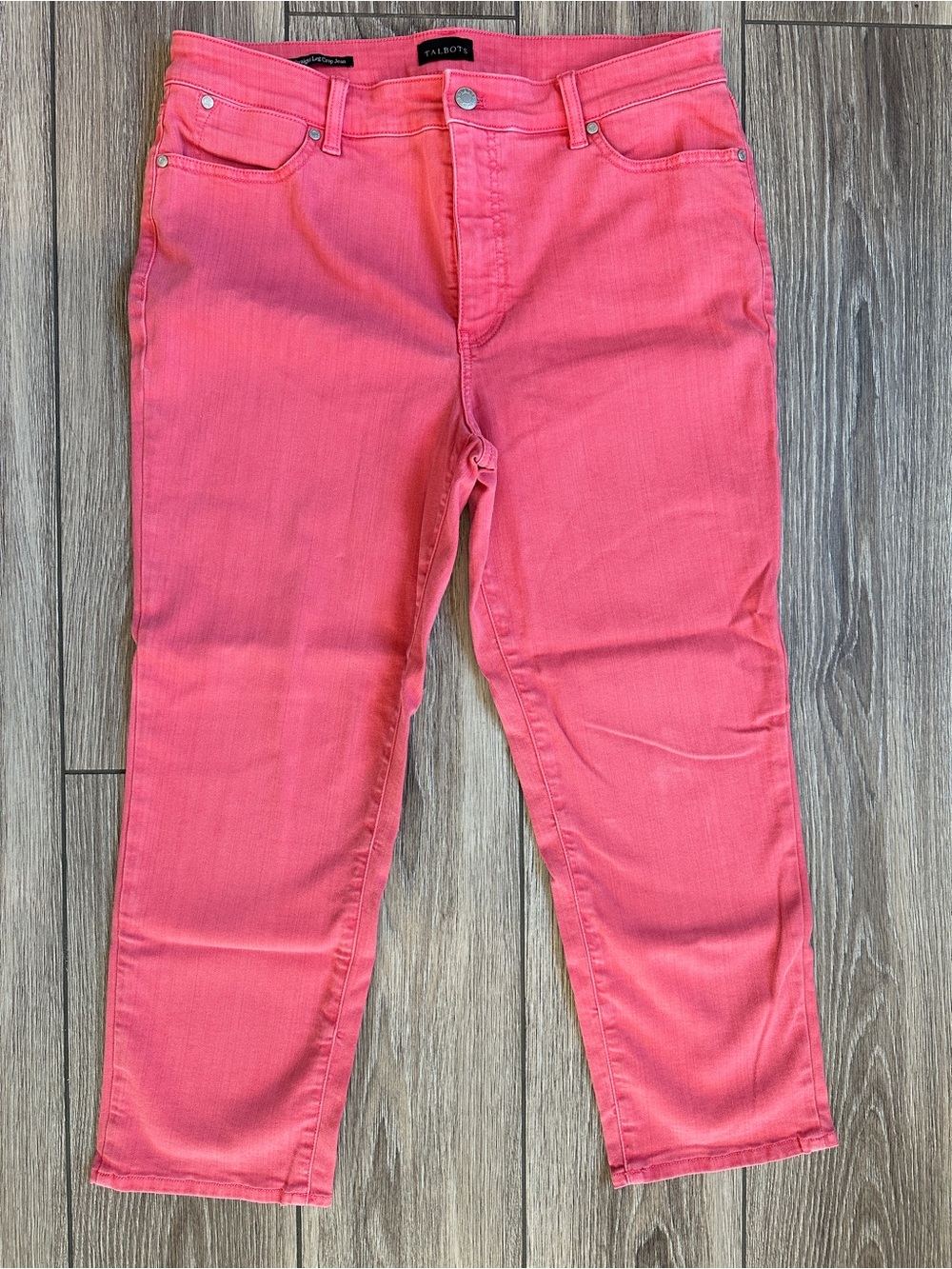 Talbots Women’s Coral Straight Leg Crop Denim Jeans Size 12